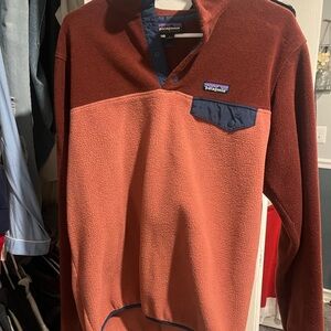 Patagonia Synchilla Fleece in Rich Brown and Navy
